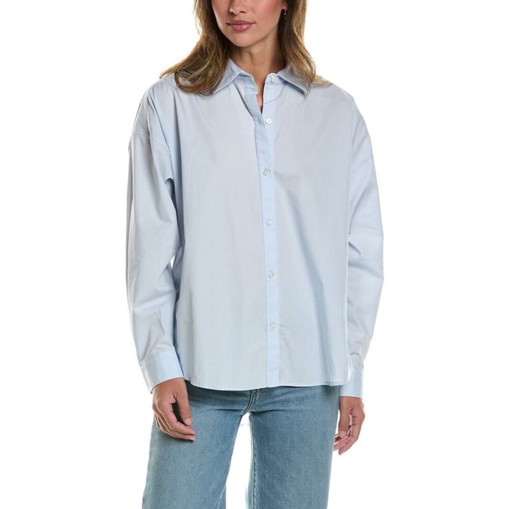 Atm Anthony Thomas Melillo Womens  Boyfriend Shirt, Blue